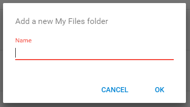 My Files add folder